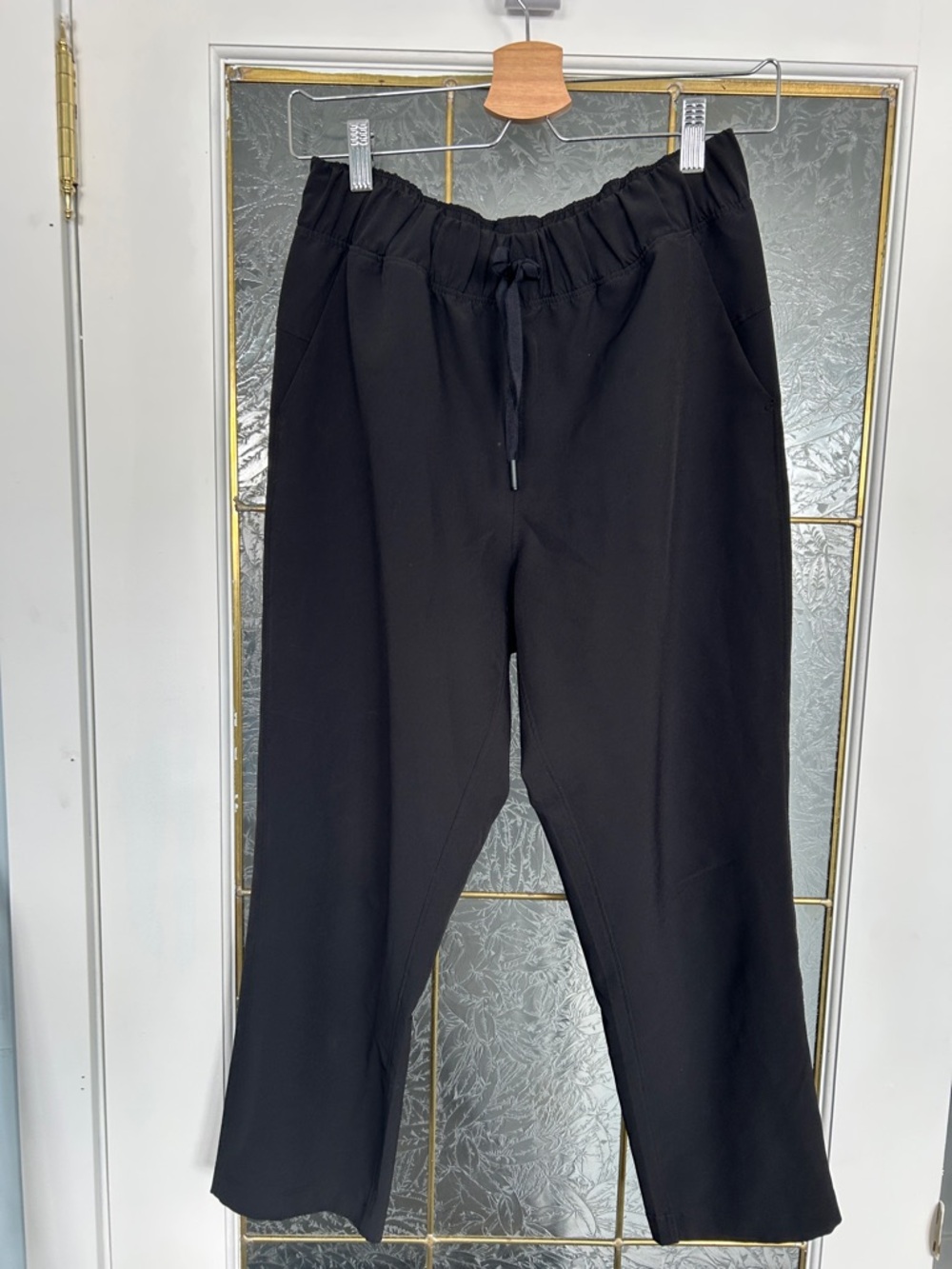 90 Degree By Reflex Black Ankle Cropped Jogger Pants